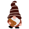 Smart Living Harvest Wood Gnome Decor Brown