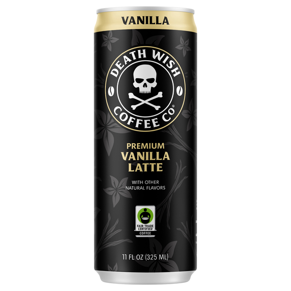 Death Wish Premium Vanilla Latte Cold Brew Coffee Beverage