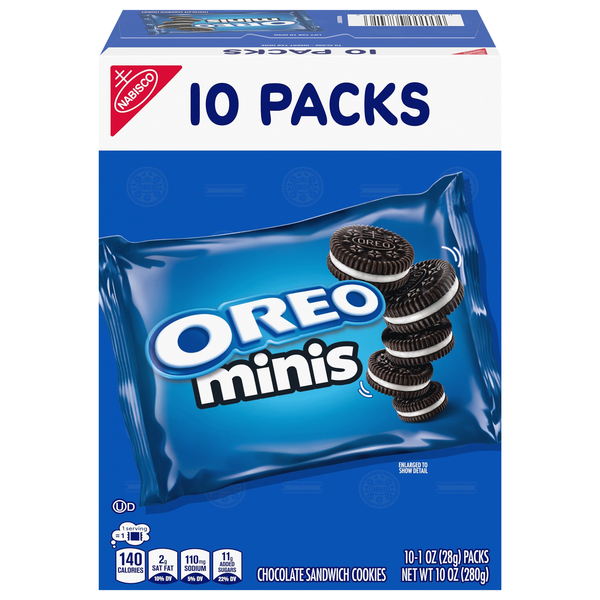 OREO Mini Chocolate Sandwich Cookies - 10 ct
