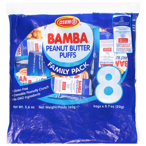 Bamba Peanut Butter Puffs Family Pack - 8 ct