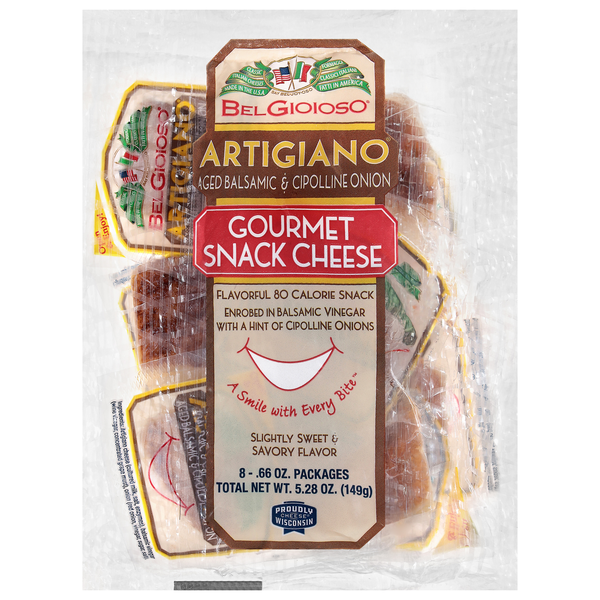 BelGioioso Artigiano Balsamic & Cipolline Onion Snack Cheese - 8 ct