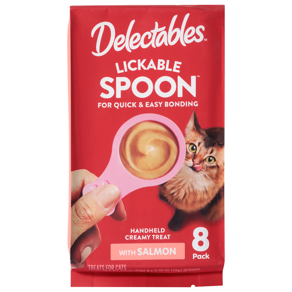 Delectables Lickable Spoon Creamy Salmon Cat Treats - 8 ct