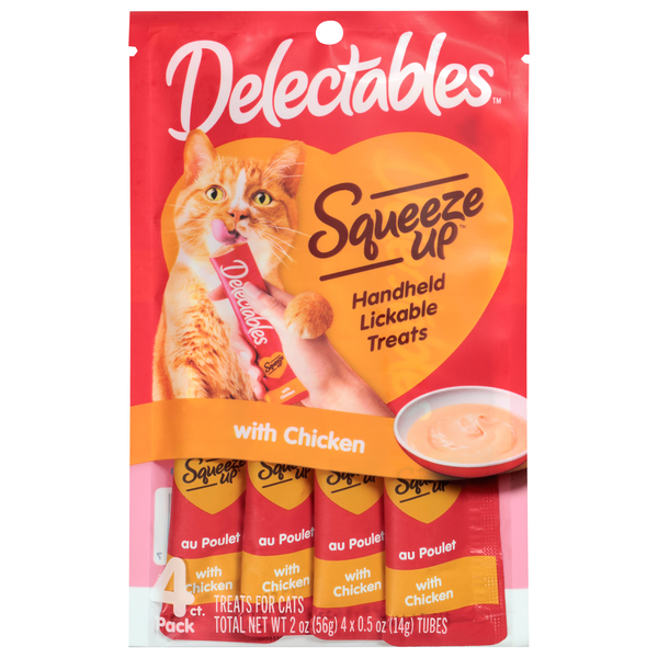 Delectables Squeeze Up Chicken Lickable Cat Treat - 4 ct