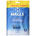 Halls Blueberry Flavor Throat Soothing Drops Economy Pack