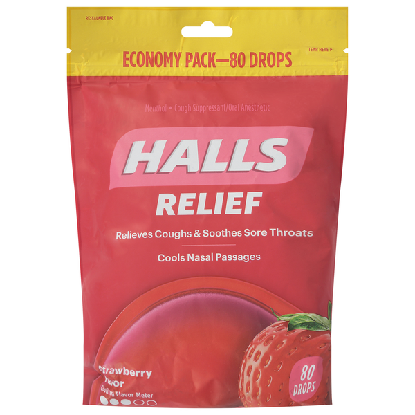 Save on Halls Relief Cough Drops Strawberry Order Online Delivery Giant