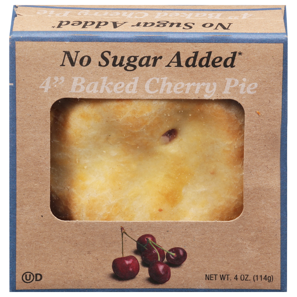 No Sugar Added Baked Cherry Pie 4 Inch
