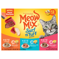 Meow Mix Surf n' Turf Pates in Gravy Adult Wet Cat Food - 12 ct