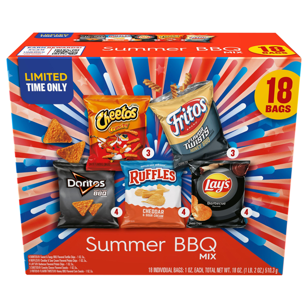 Frito-Lay Summer BBQ Mix Variety - 18 ct