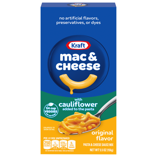 Save on Kraft Mac & Cheese Dinner with Cauliflower Original Order