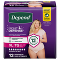 Depend Women's Night Defense Incontinence Underwear Blush XL