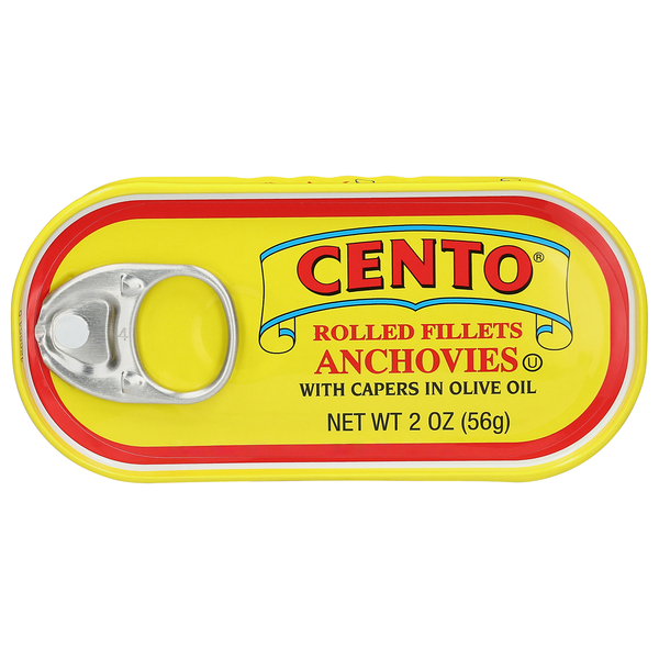 Cento Rolled Anchovy Fillets with Capers in Olive Oil