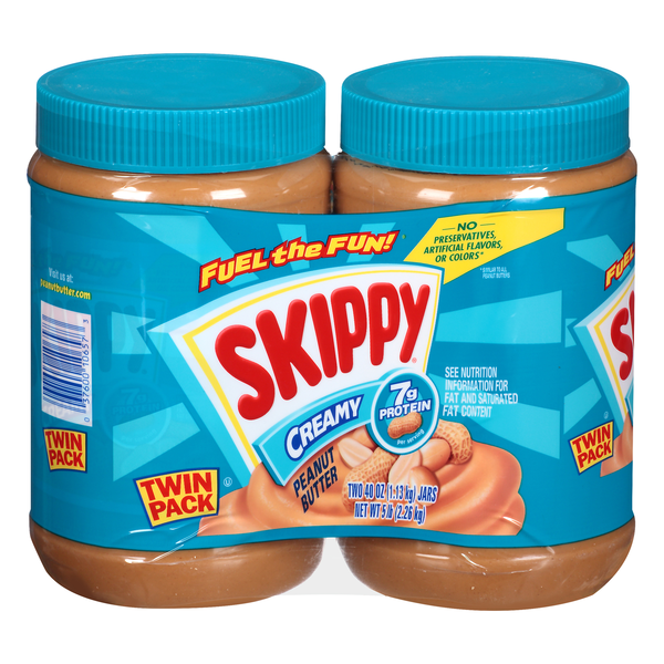 Skippy Creamy Peanut Butter Twin Pack - 2 ct