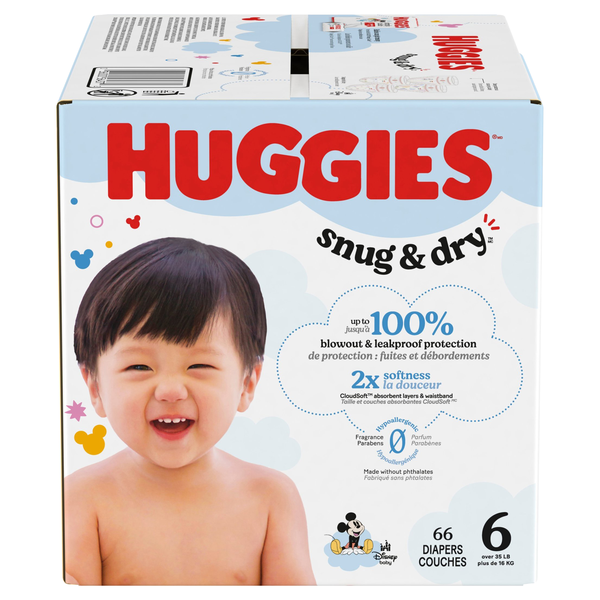 Huggies Snug & Dry Size 6 Baby Diapers 35+ lbs