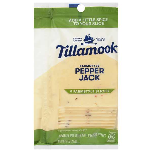 Save on Tillamook Pepper Jack Cheese Farmstyle Thick Cut 8 ct Order Online Delivery Stop & Shop