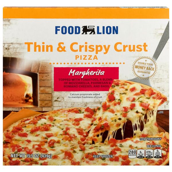 Food Lion Thin & Crispy Crust Margherita Pizza Frozen
