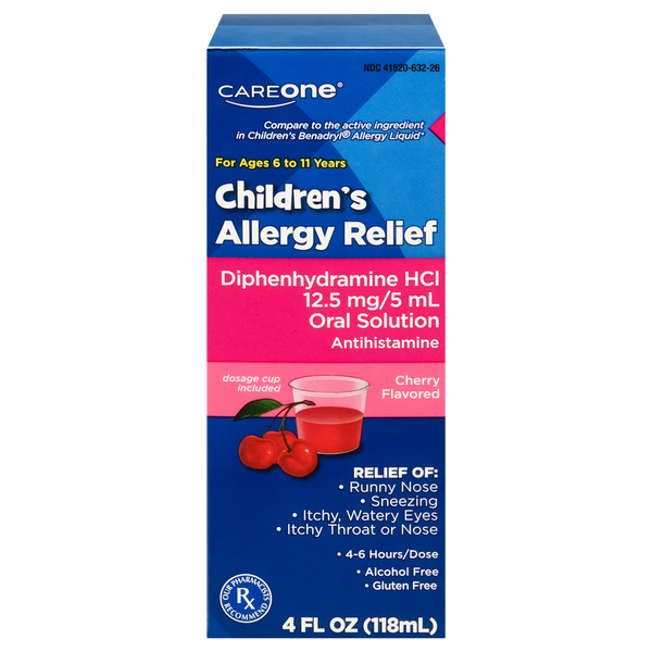 CareOne Children's Allergy Relief Cherry Flavored Liquid