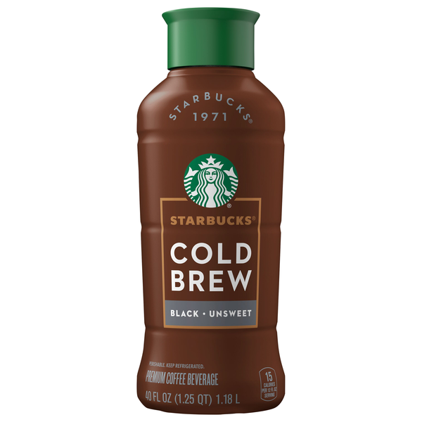 Starbucks Unsweet Black Cold Brew Premium Coffee Beverage