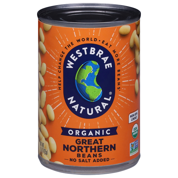 Westbrae Natural Organic No Salted Added Great Northern Beans
