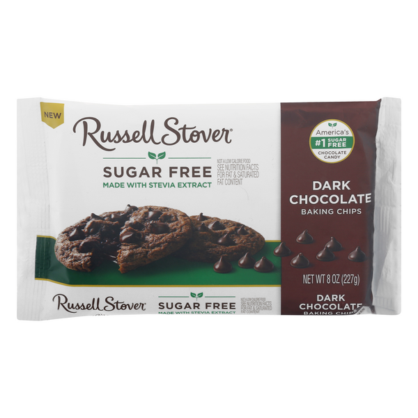 Russell Stover Baking Chips Dark Chocolate Sugar Free 