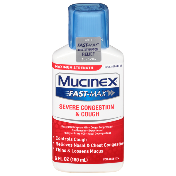 Mucinex Fast-Max Severe Congestion & Cough Maximum Strength Liquid