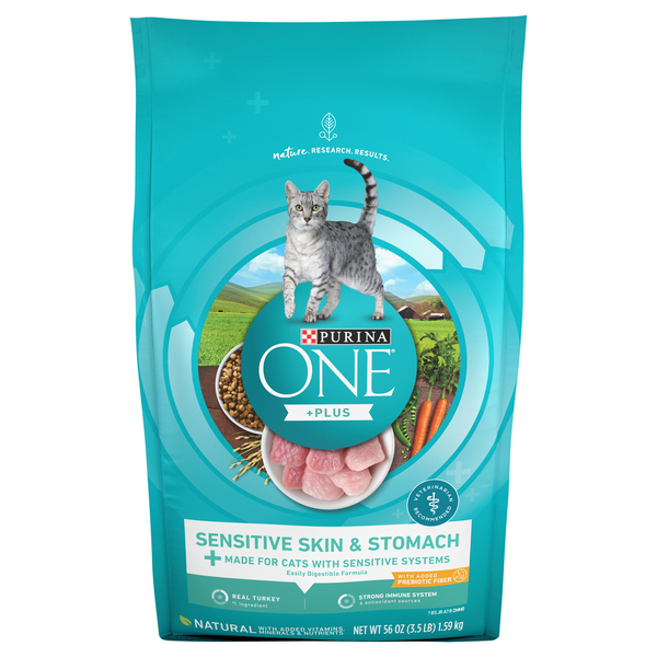 Purina ONE Sensitive Skin & Stomach Real Turkey Adult Dry Cat Food