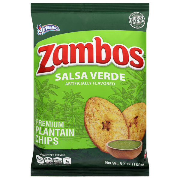 Zambos Premium Salsa Verde Flavored Plantain Chips