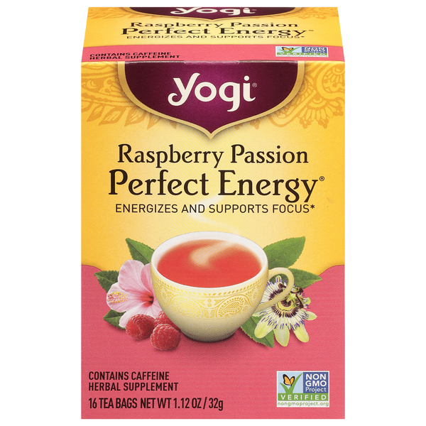 Save on Yogi Perfect Energy Raspberry Passion Herbal Tea Bags Order
