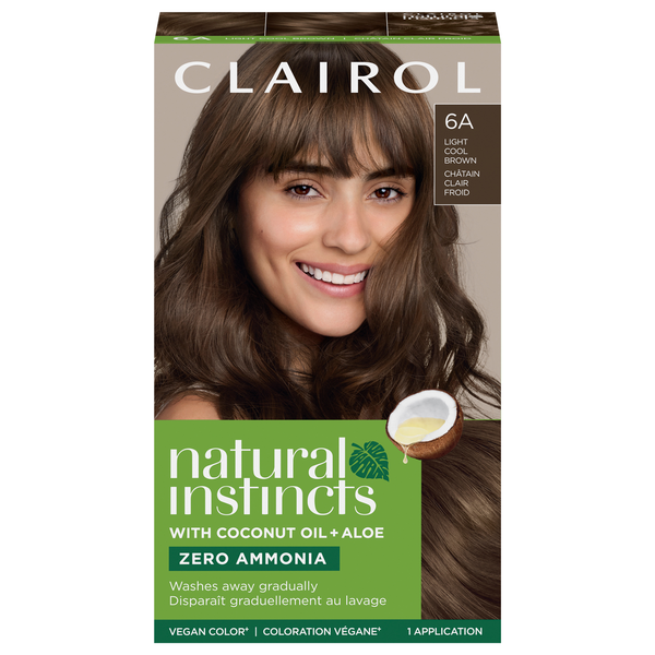 Clairol Natural Instincts Semi-Permanent Hair Color Light Cool Brown 6A