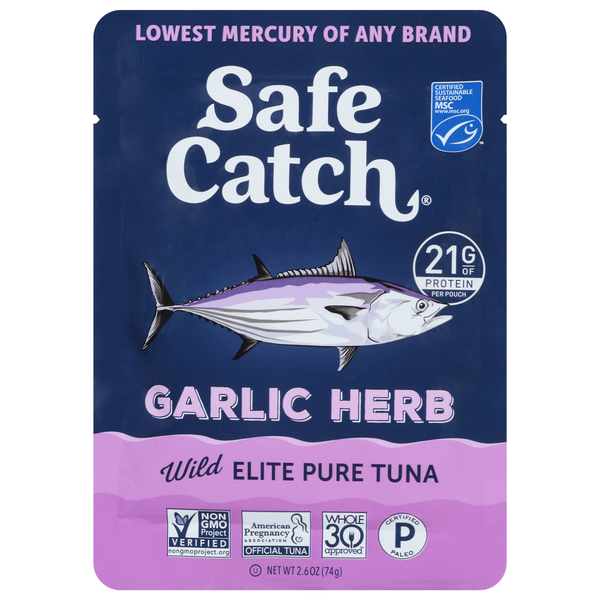 Safe Catch Wild Caught Elite Garlic Herb Seasoned Tuna