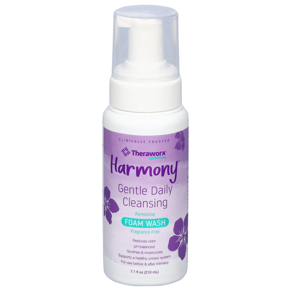 Theraworx Harmony Gentle Daily Cleansing Fragrance Free Feminine Foam Wash