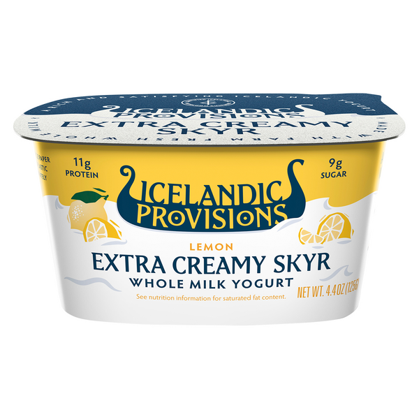 Icelandic Provisions Extra Creamy Whole Milk Lemon Skyr Yogurt Cup