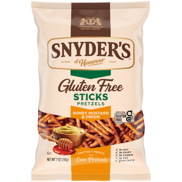 Snyder's of Hanover Gluten Free Honey Mustard Onion Flavor Pretzel Sticks