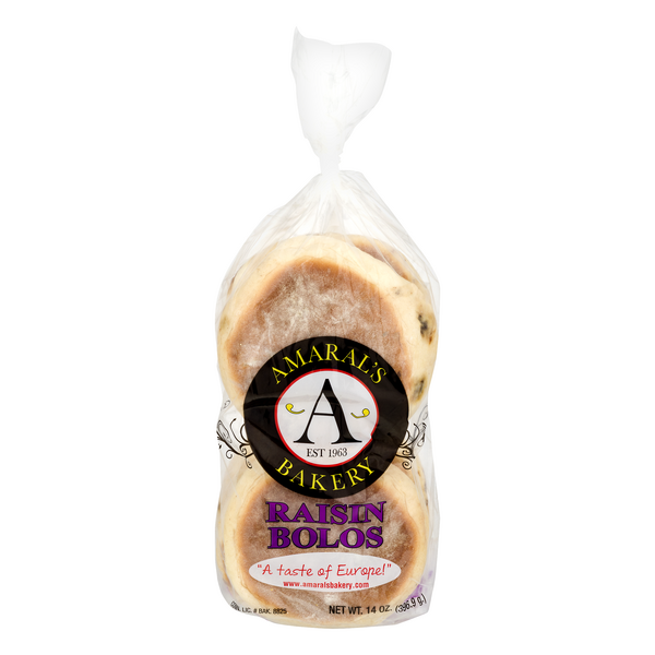 Amaral's Bakery Raisin Bolos - 6 ct