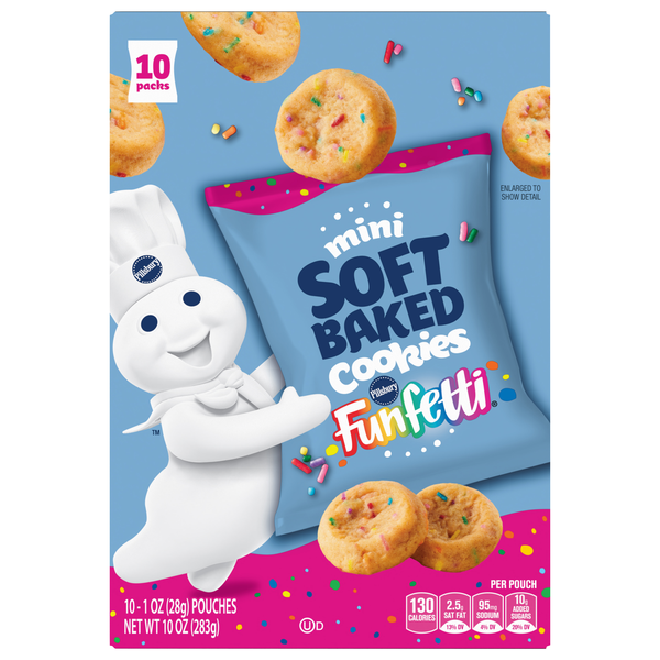Pillsbury Mini Soft Baked Funfetti Cookies - 10 ct