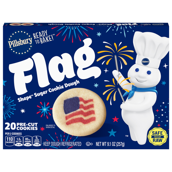 Pillsbury Salute To Service Sugar Cookie Pre-Cut Dough - 20ct
