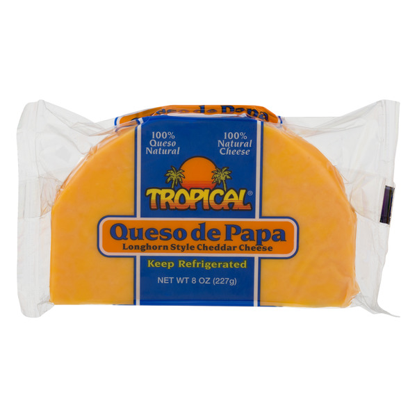 Tropical Queso de Papa Longhorn-Style Cheese Cheddar Block