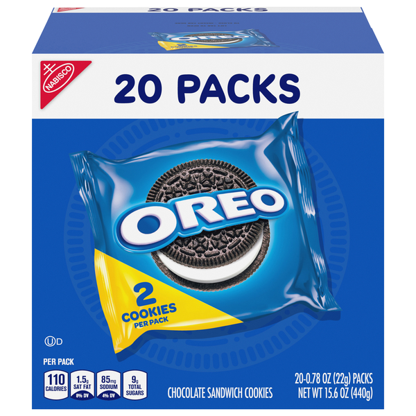 OREO Chocolate Sandwich Cookies Packs - 20 ct
