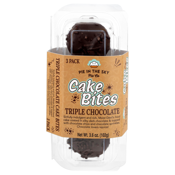 Pie in the Sky Triple Chocolate Cake Bites - 3 ct