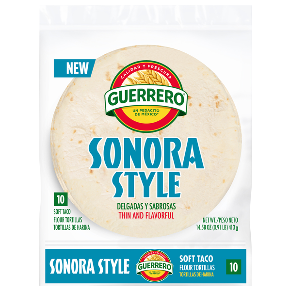 Guerrero Sonora Style Soft Taco Flour Tortillas - 10 ct