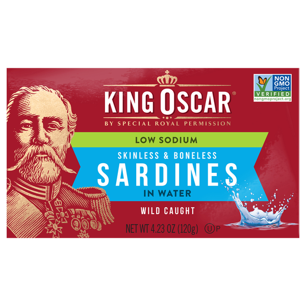 King Oscar No Salt Added Boneless Skinless Sardines in Water
