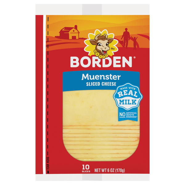 Borden Muenster Cheese Slices - 10 ct