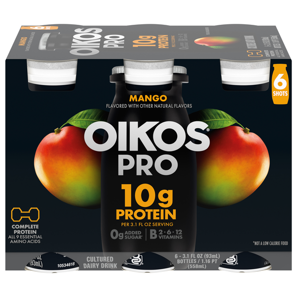 Oikos Pro Mango Dairy Drink - 6 pk