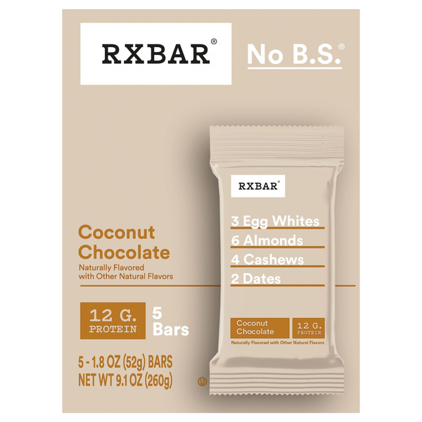 RXBAR Coconut Chocolate 12g Protein Bars - 5 ct