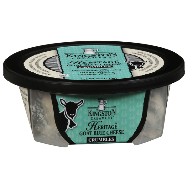 Save on Kingston Creamery Heritage Goat Blue Cheese Crumbles Order