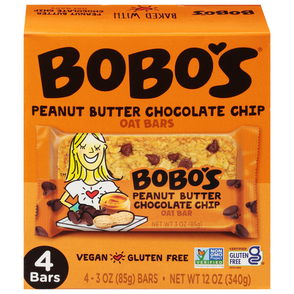 Bobo's Gluten Free Peanut Butter Chocolate Chip Oat Bar - 4 ct
