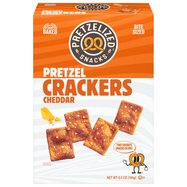 Pretzelized Snacks Bite Sized Cheddar Pretzel Crackers