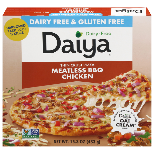 Daiya Plant-Based Gluten Free Thin Crust Meatless BBQ Chick'n Pizza Frozen