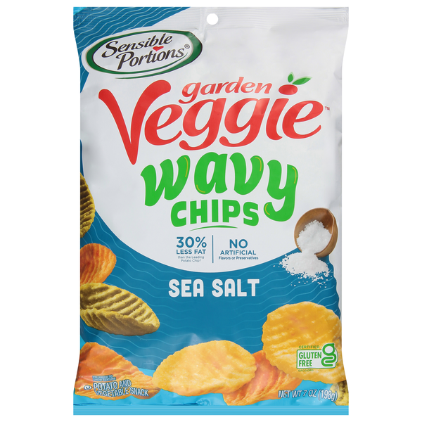 Sensible Portions Gluten Free Sea Salt Garden Veggie Wavy Chips
