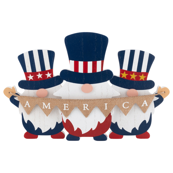 Smart Living Patriotic Wood Decor America Gnomes