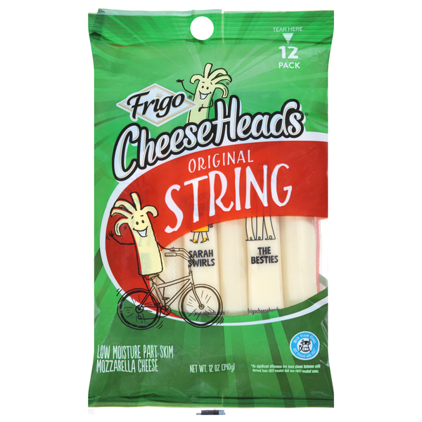 Frigo Cheese Heads Original Mozzarella String Cheese - 12 ct